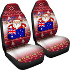 christmas-personalised-car-seat-covers-australia-santa-claus-hold-the-flag-red