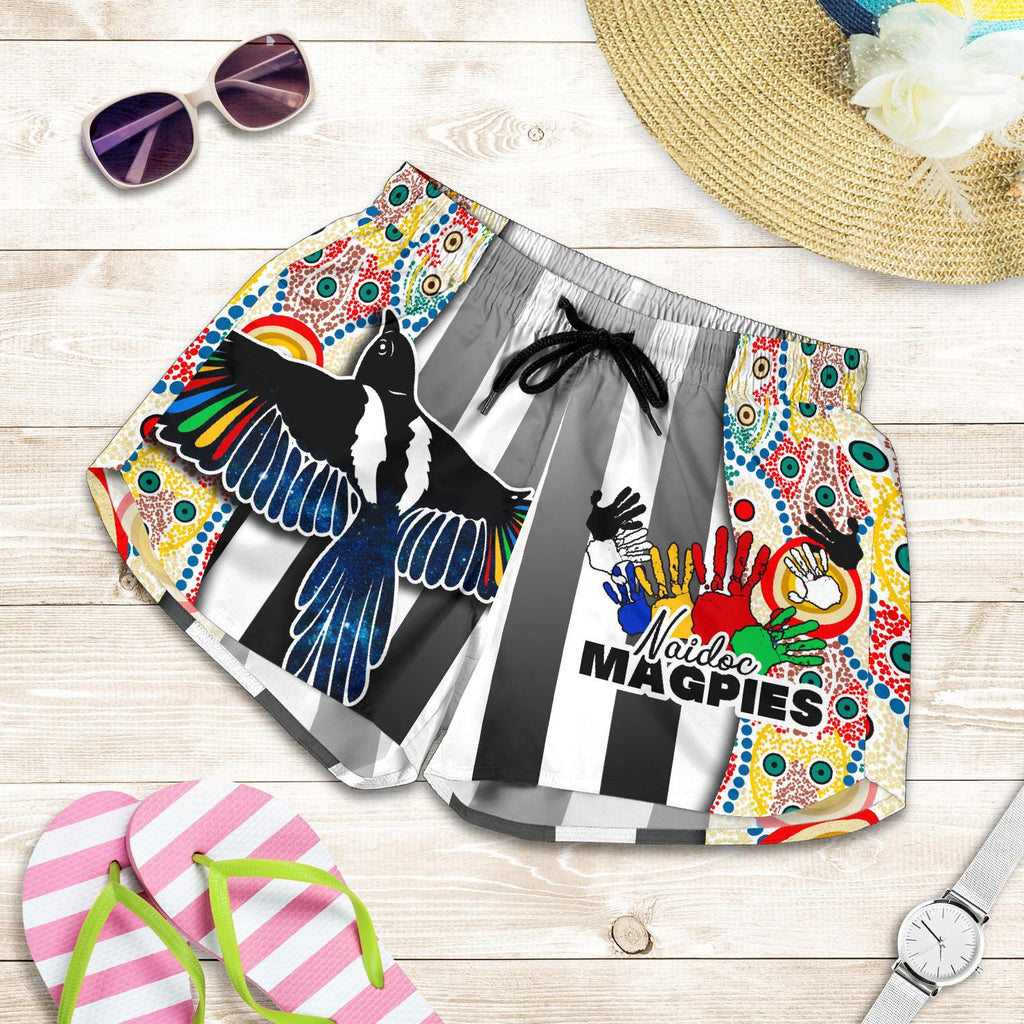 Magpies Naidoc Week All Over Print Women's Shorts Collingwood Modern Style - Vibe Hoodie