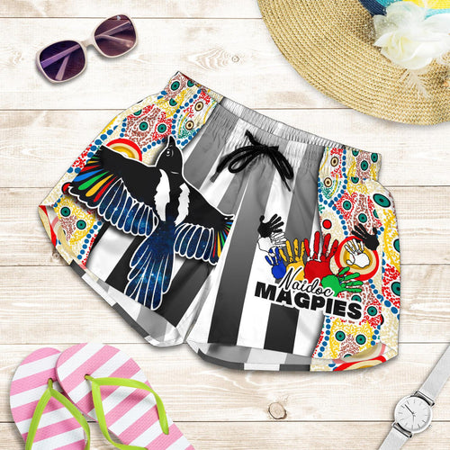 Magpies Naidoc Week All Over Print Women's Shorts Collingwood Modern Style - Vibe Hoodie