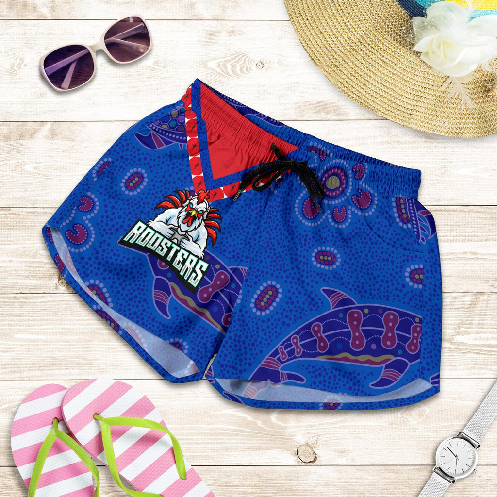 Sydney Roosters Indigenous Anzac Women Shorts Prairie Style - Vibe Hoodie