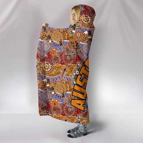aboriginal-hooded-blanket-australian-coat-of-arms-koala-kangaroo-patterns