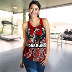(Custom Personalised) Dragons Women's Racerback Tank St. George Aboriginal - Vibe Hoodie