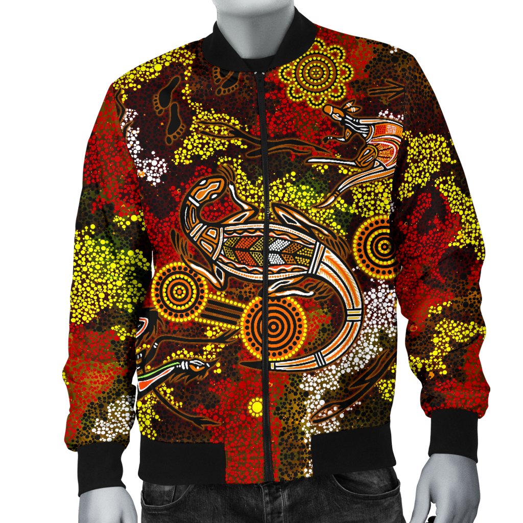 aboriginal-mens-bomber-jacket-kangaroo-and-lizard-dot-painting-art