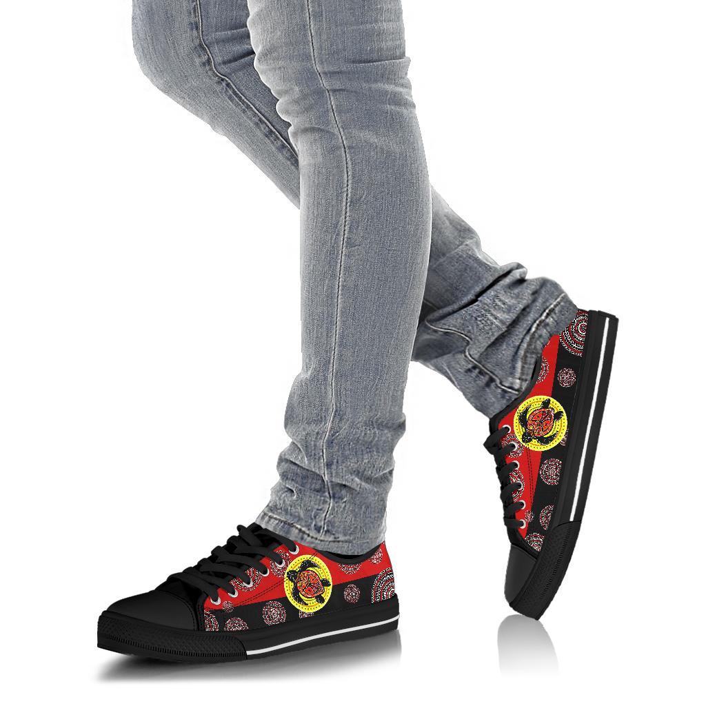 canvas-shoes-aboriginal-dot-painting-shoes-turtle-low-top
