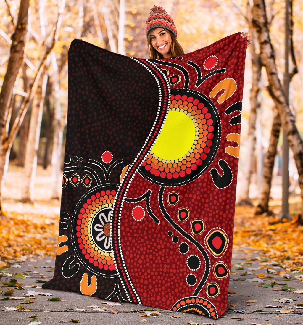 aboriginal-premium-blanket-australia-flag-dot-painting-art