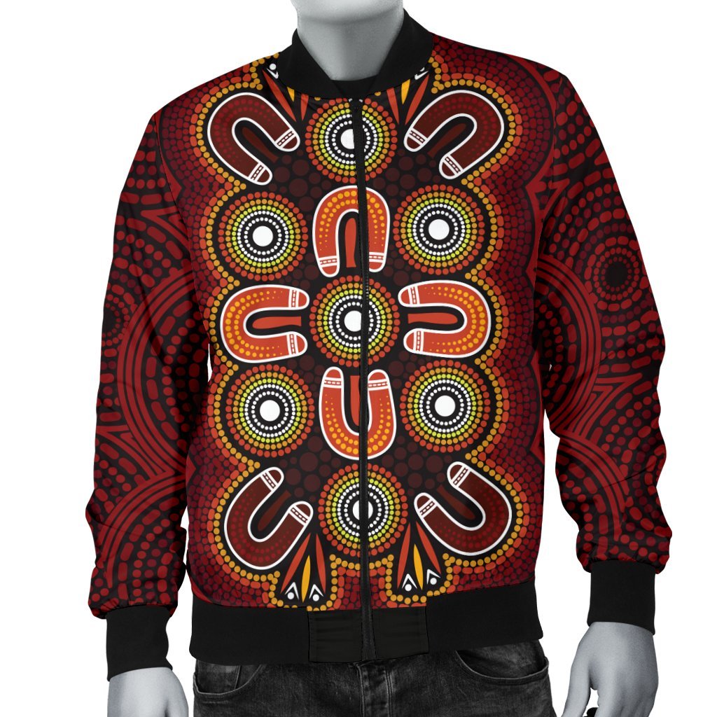 aboriginal-mens-bomber-jacket-aboriginal-dot-painting-flowers-style