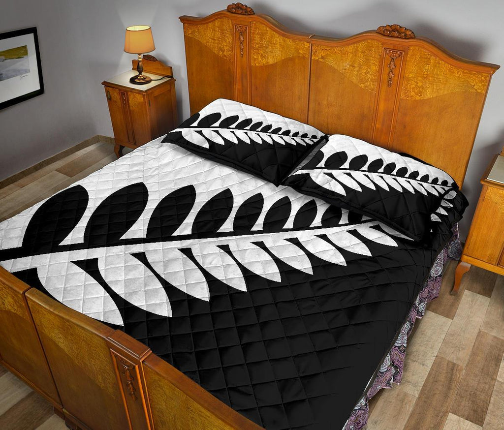 new-zealand-flag-silver-fern-black-and-white-quilt-bedding-sets