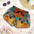 Aboriginal Women's Shorts - Turtle Indigenous Art - Vibe Hoodie