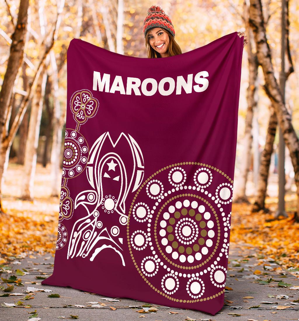 queensland-premium-blanket-maroons-simple-indigenous
