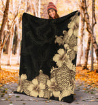 hibiscus-plumeria-golden-turtle-premium-blanket