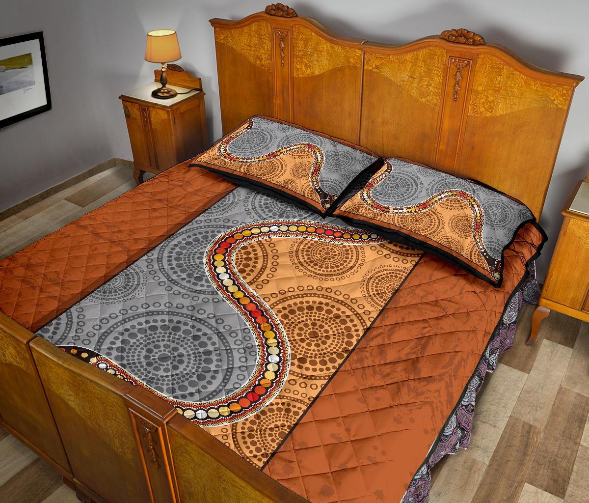 aboriginal-quilt-bed-set-indigenous-snake