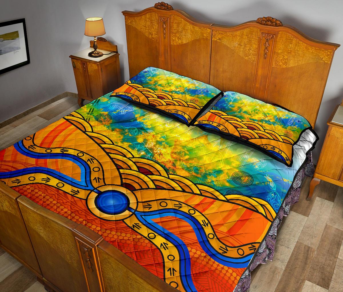 aboriginal-quilt-bed-set-australia-kangaroo-sky