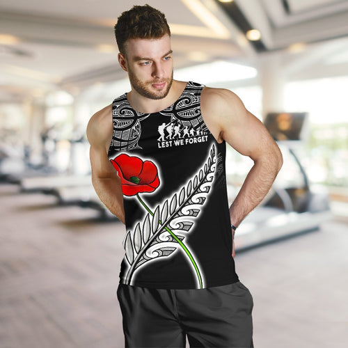 anzac-australia-and-new-zealand-men-tank-top-poppy-fern-lest-we-forget