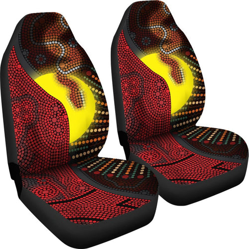 aboriginal-car-seat-covers-indigenous-snake-sun-dot-painting