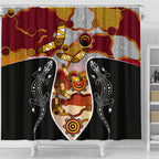 aboriginal-shower-curtain-dot-painting-lizard-boomerang-shower-curtain