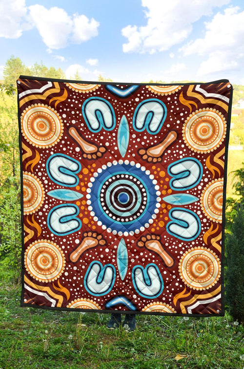 aboriginal-premium-quilt-indigenous-circle-dot-painting-ver02