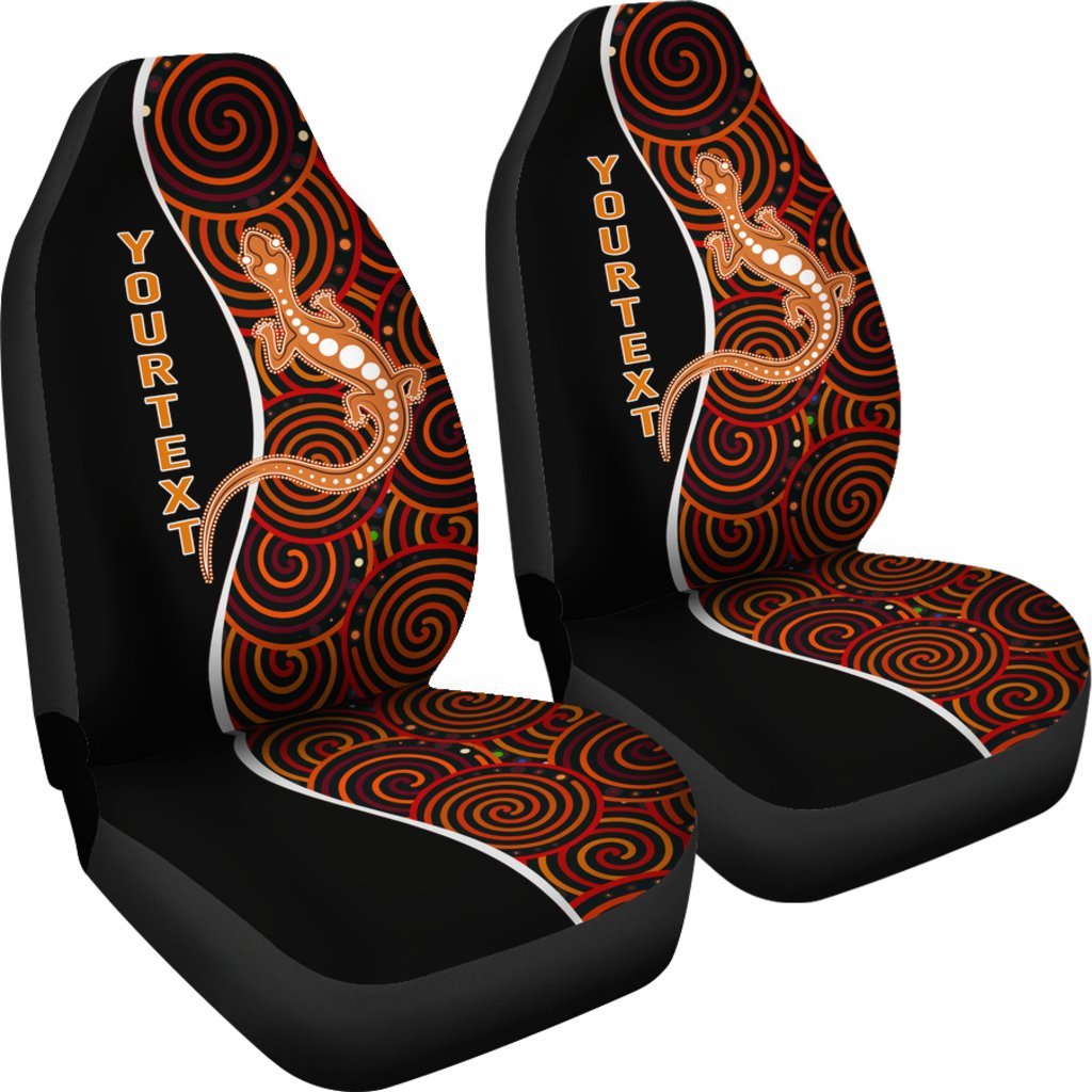 aboriginal-personalised-car-seat-covers-indigenous-lizard-dreaming