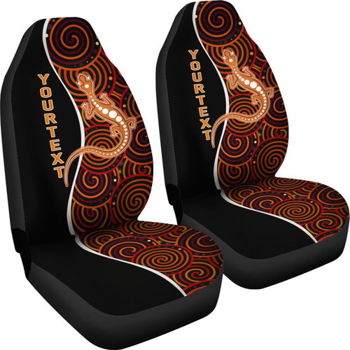 aboriginal-personalised-car-seat-covers-indigenous-lizard-dreaming
