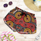 [Custom] Aboriginal Women's Shorts - Indigenous Circle Dot Painting Style- - Vibe Hoodie
