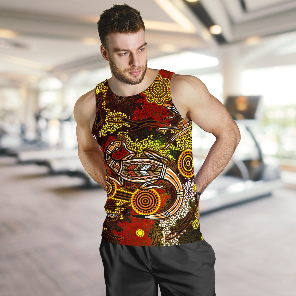 aboriginal-mens-tank-top-kangaroo-and-lizard-dot-painting-art