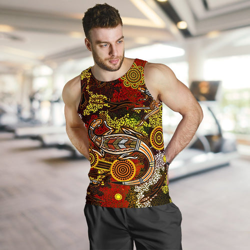 aboriginal-mens-tank-top-kangaroo-and-lizard-dot-painting-art