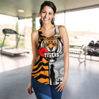 (Custom Personalised) Tigers Women's Racerback Tank Wests Anzac Day Tiger Skin Style - Vibe Hoodie