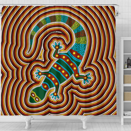 aboriginal-shower-curtain-lizard-dot-painting-patterns