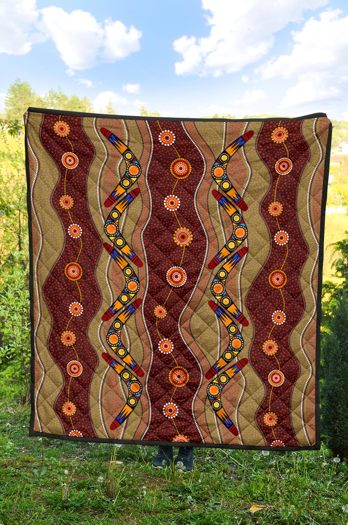 premium-quilts-aboriginal-patterns-coverlets-boomerang