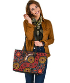 custom-aboriginal-leather-tote-bag-indigenous-circle-dot-painting-style-1