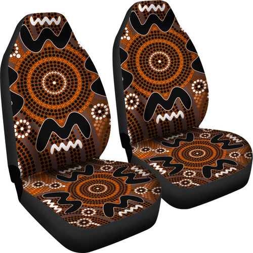 aboriginal-car-seat-cover-boomerang-dot-painting-circle-patterns-flowers