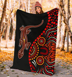aboriginal-premium-blanket-aboriginal-lizard-with-dot-painting-pattern