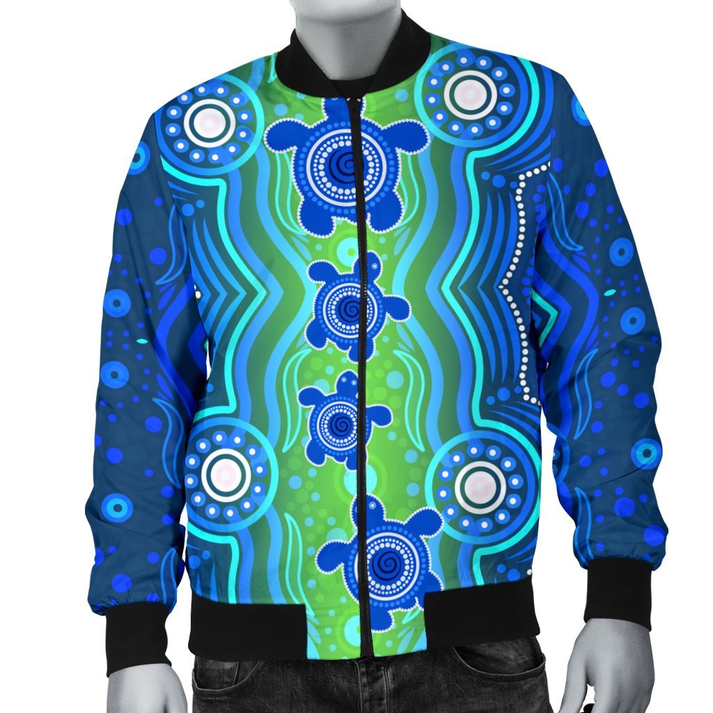 1staustrali-aboriginal-mens-bomber-jacket-aboriginal-turtle-family