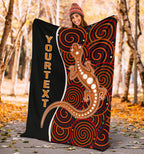 aboriginal-personalised-premium-blanket-indigenous-lizard-dreaming