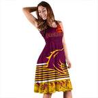 Brisbane Broncos Women's Dress Anzac Day Simple Style - Maroon - Vibe Hoodie