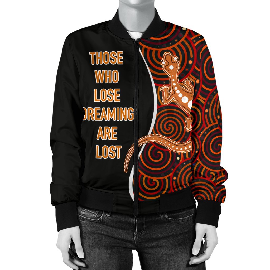 aboriginal-personalised-womens-bomber-jacket-indigenous-lizard-dreaming