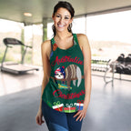 Christmas Women's Racerback Tank Green - Merry Christmas - Vibe Hoodie