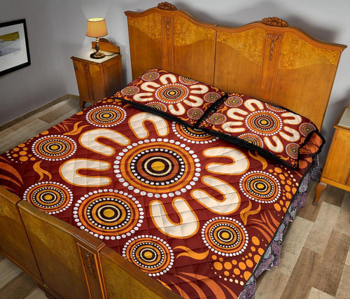 aboriginal-quilt-bed-set-circle-flowers-patterns-ver02