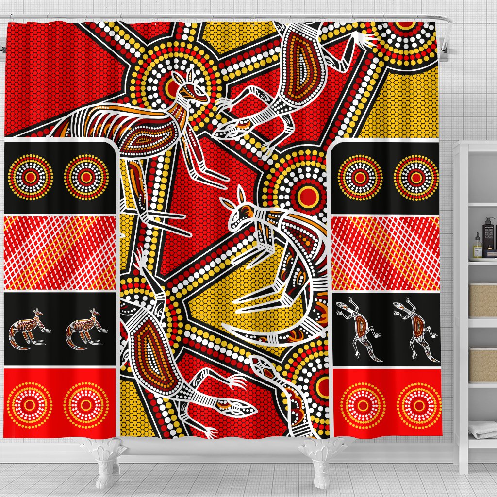 aboriginal-shower-curtain-kangaroo-dot-painting-patterns