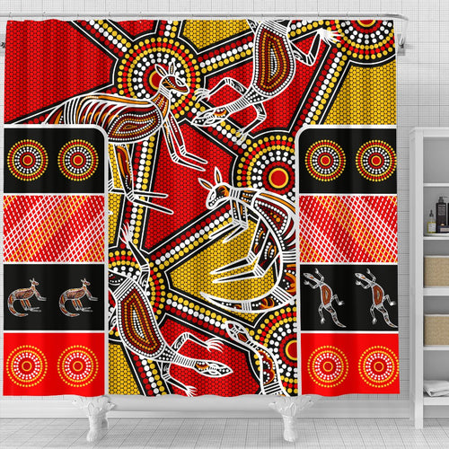 aboriginal-shower-curtain-kangaroo-dot-painting-patterns