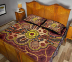 aboriginal-quilt-bed-set-indigenous-lizard-dot-painting-art