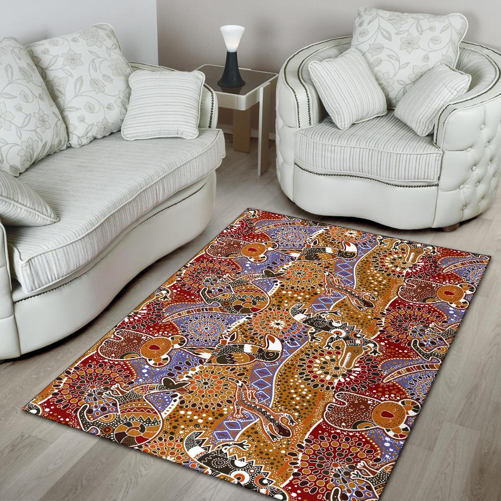 area-rug-aboriginal-patterns-rug-australian-animals