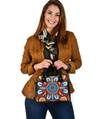 Shoulder Handbag - Indigenous Circle Dot Painting Ver02 - Vibe Hoodie