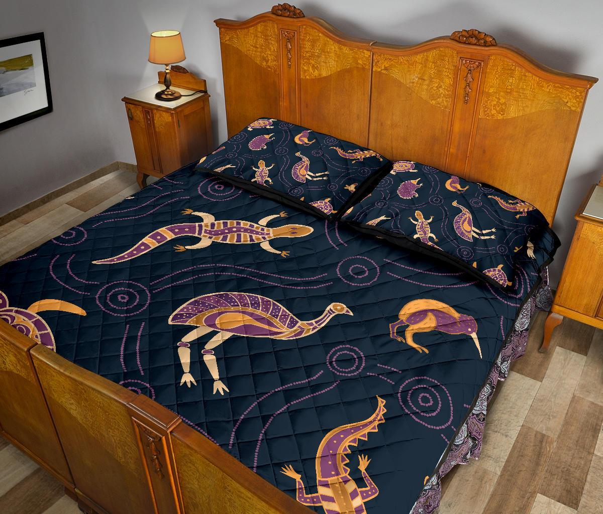 quilt-bed-set-indigenous-animals-patterns