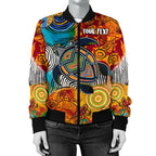 aboriginal-personalised-womens-bomber-jacket-turtle-indigenous-art