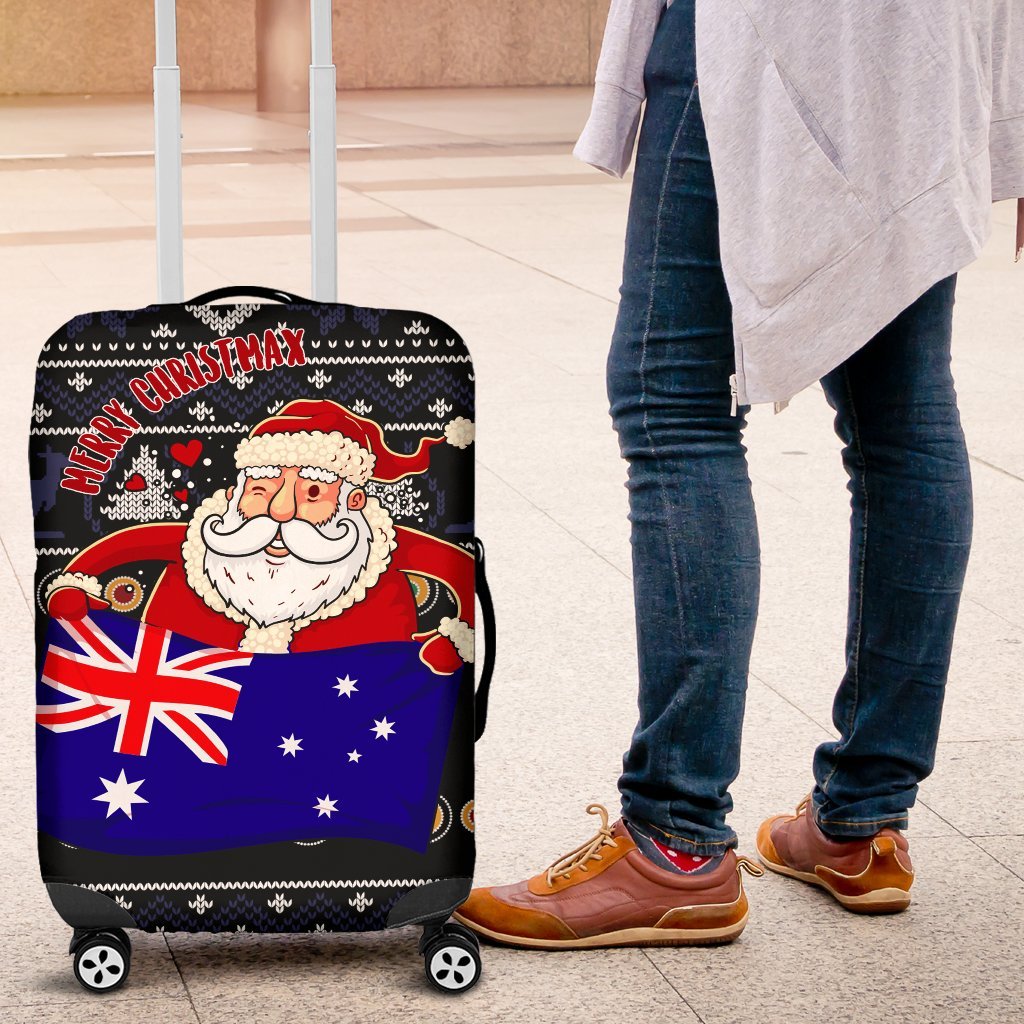 christmas-luggage-covers-australia-santa-claus-hold-the-flag-black