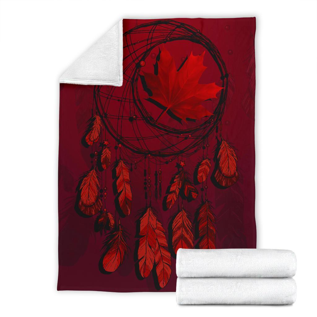 canada-maple-leaf-dreamcatcher-premium-blanket