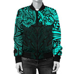 new-zealand-womens-bomber-jacket-maori-polynesian-tattoo-turquoise