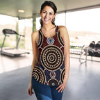 Racerback Tank - Aboriginal Dot Painting Tank Top Ver08 - Women - Vibe Hoodie
