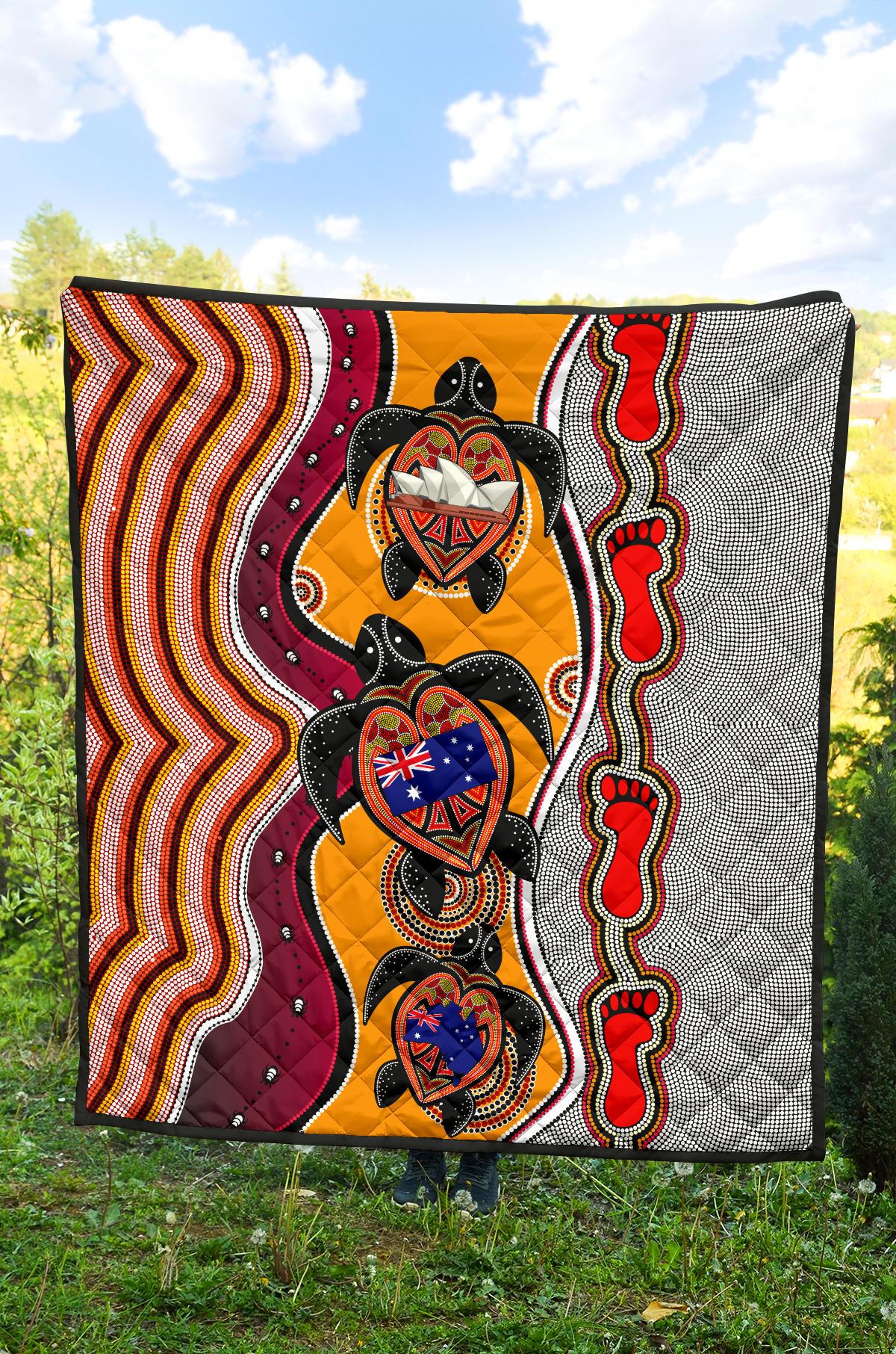 premium-quilt-aboriginal-patterns-quilt-turtle