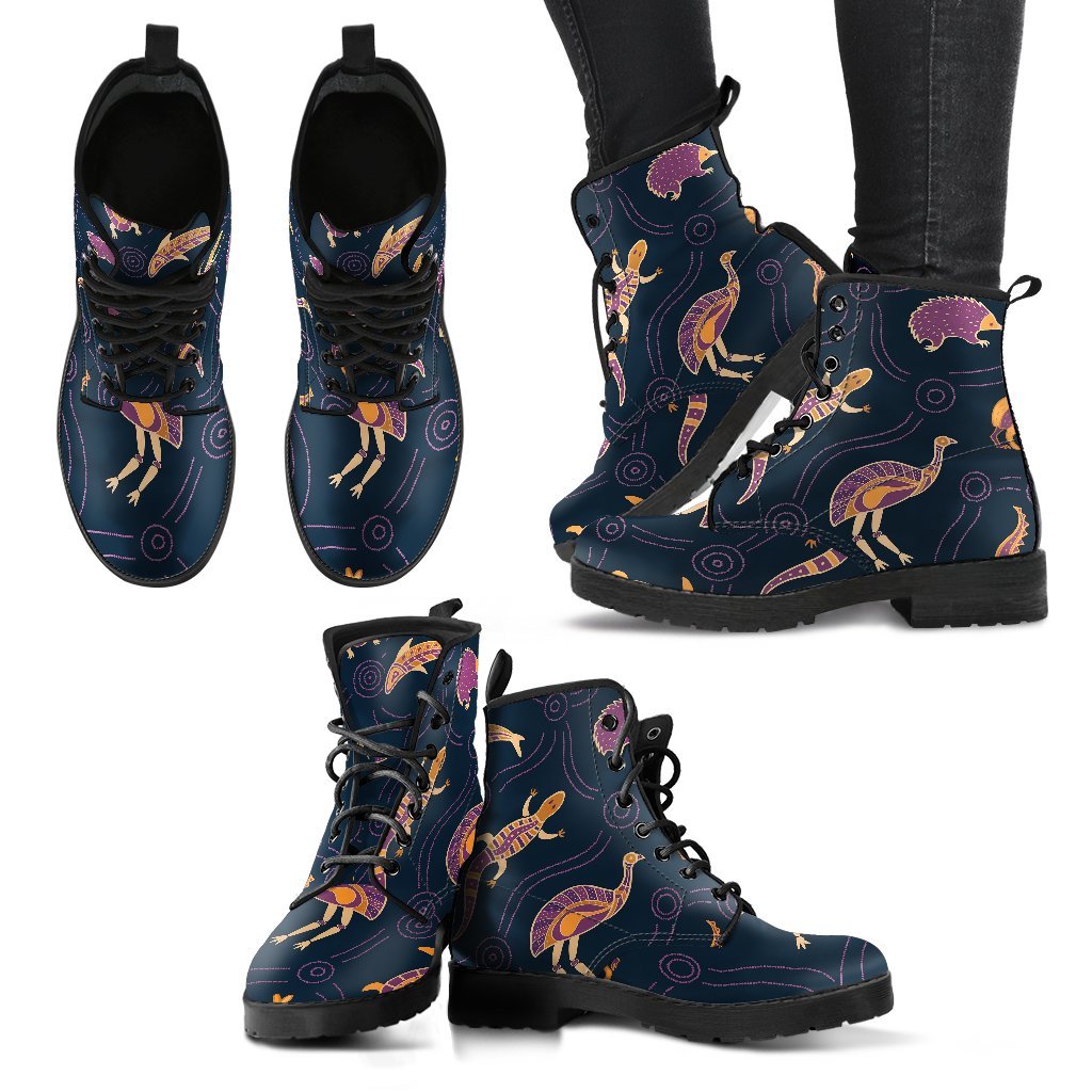 leather-boots-indigenous-animals-patterns